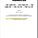 KOMATSU FB12M-1R FB15M-1R PARTS CATALOGUE