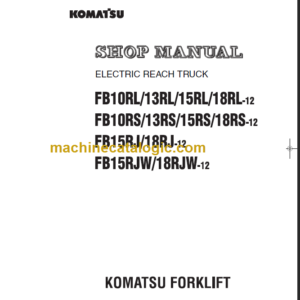 KOMATSU FB15RJW 18RJW-12 SHOP MANUAL