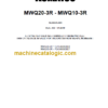 KOMATSU MWQ20-3R MWQ10-3R PARTS CATALOGUE