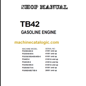 KOMATSU FG40 45S SHOP MANUAL