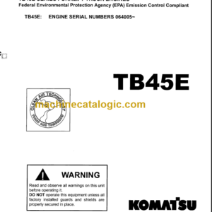 KOMATSU FG35 40 45ST 45BCS-7 OPERATION MANUAL