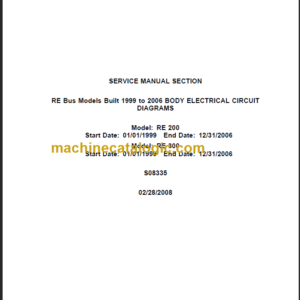 NAVISTAR RE BUS SERVICE MANUAL