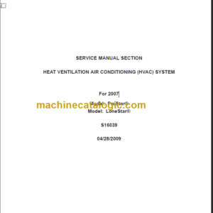 NAVISTAR HEAT VENTILATION SERVICE MANUAL