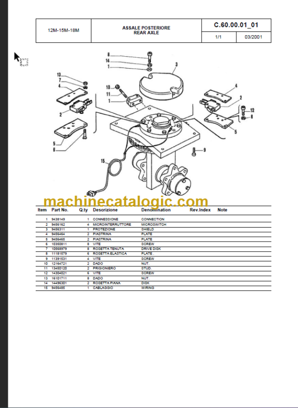 KOMATSU FB12M-1R FB15M-1R PARTS CATALOGUE