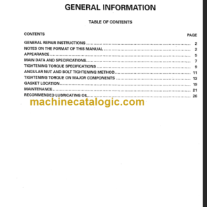 KOMATSU 4LB1 4LC1 4LE1 SHOP MANUAL