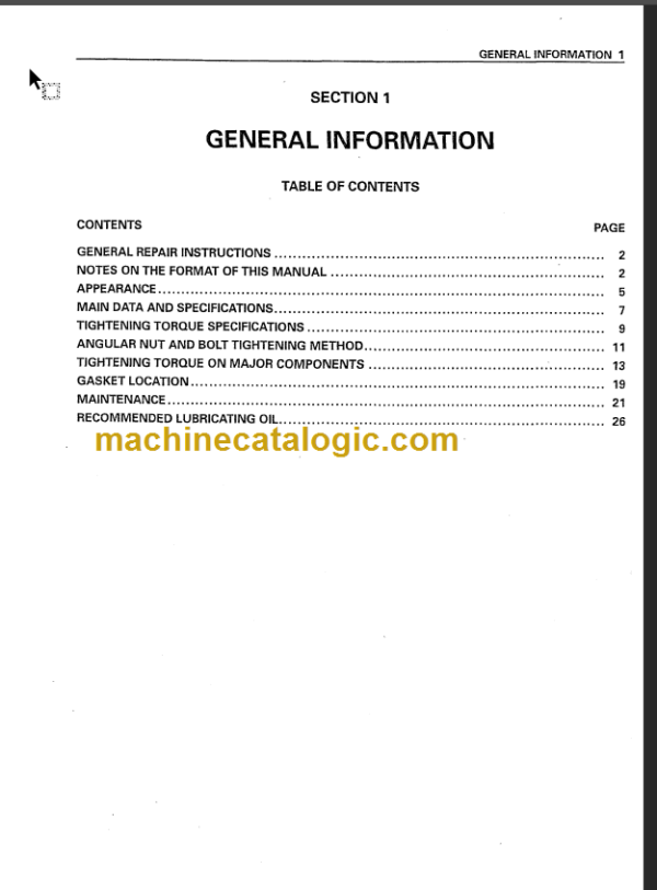 KOMATSU 4LB1 4LC1 4LE1 SHOP MANUAL