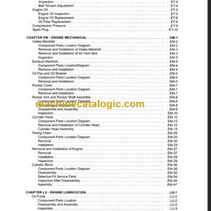 KOMATSU MWP18-1R MWP20-1R PARTS CATALOGUE