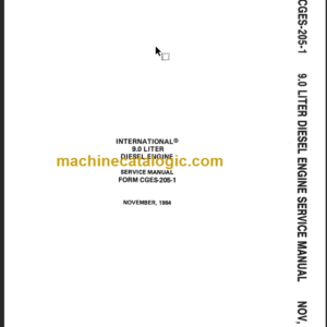 NAVISTAR CGES-250-1 ENGINE SERVICE MANUAL