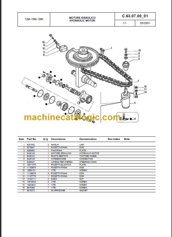 KOMATSU FB12M-1R FB15M-1R PARTS CATALOGUE