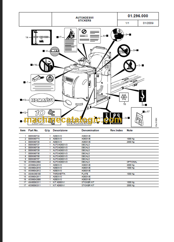 KOMATSU MWQ20-3R MWQ10-3R PARTS CATALOGUE