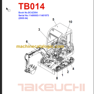 TAKEUCHI TB014 Compact Excavator Parts Manual