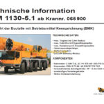 LIEBHERR LTM 1130 5.1 TECHNICAL INFORMATION