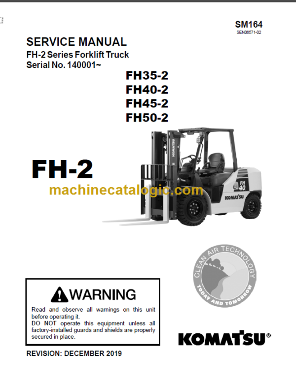 KOMATSU FH35-2 FH40-2 FH45-2 FH50-2 SERVICE MANUAL