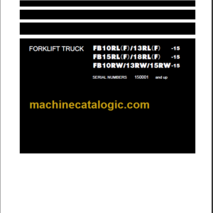 KOMATSU FB10RL(F) 13RL(F)15 SHOP MANUAL