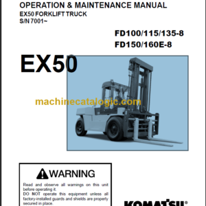 KOMATSU FD150 160E-8 OPERATION MANUAL