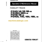 KOMATSU FG10 14 15 18-16 OPERATION MANUAL
