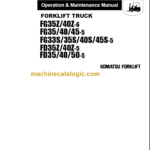 KOMATSU FD35 40 50-5 OPERATION MANUAL
