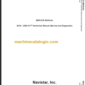 NAVISTAR HV Technician Service-Diagnostıc Manual