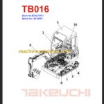 TAKEUCHI TB016 Compact Excavator Parts Manual