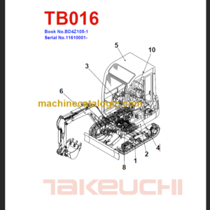 TAKEUCHI TB016 Compact Excavator Parts Manual