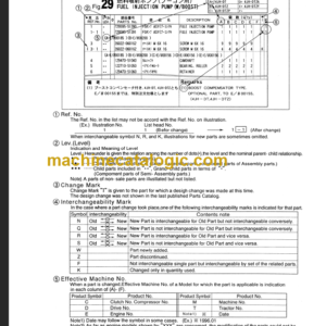 TAKEUCHI TB228 Mini Excavator Parts Manual