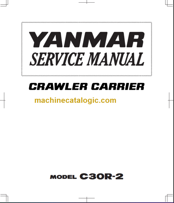 YANMAR SC30R-2 SERVICE MANUAL