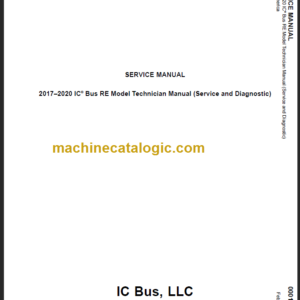 NAVISTAR IC BUS RE MODEL TECHNICIAN-SERVICE-DIAGNOSTIC MANUAL