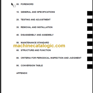 KOMATSU FG10 15(H) 18(H)-21 SHOP MANUAL