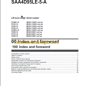 KOMATSU SAA4D95LE-5-A SERVICE MANUAL