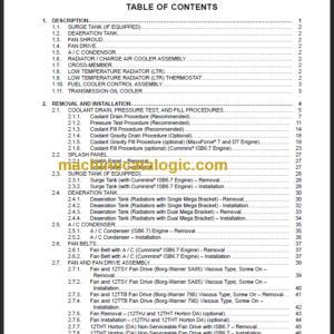 NAVISTAR DURASTAR Radiator SERVICE MANUAL