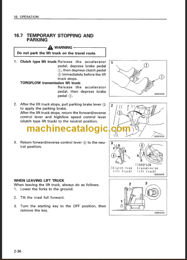 KOMATSU FG20(H) 25(H) 30(H)-12 OPERATION MANUAL