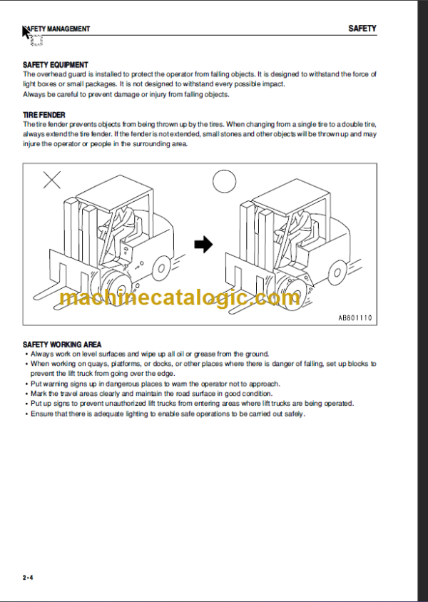 KOMATSU FG FD 30 30H 30J-14 OPERATION MANUAL