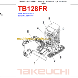 TAKEUCHI TB128FR Hydraulic Excavator Parts Manual