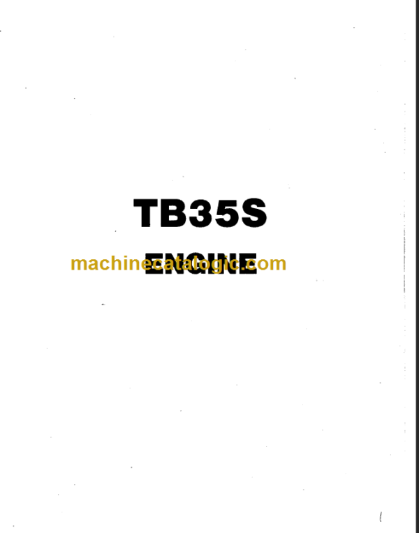 TAKEUCHI TB35S ENGINE Compact Excavator Parts Manual