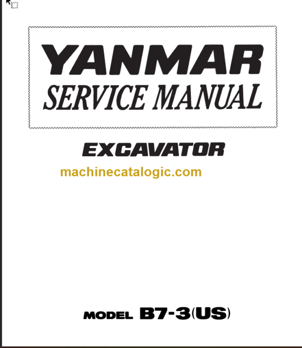 YANMAR B7-3 SERVICE MANUAL