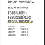 KOMATSU FB15H 18H-3 SHOP MANUAL