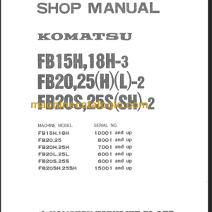 KOMATSU FB15H 18H-3 SHOP MANUAL