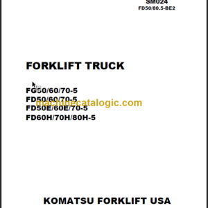 KOMATSU FD50E 60E 70-5 SHOP MANUAL