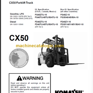 KOMATSU FG40ZTU-10 FG40TU OPERATION MANUAL