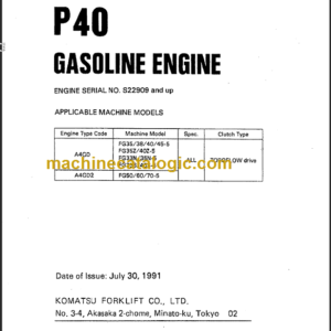 KOMATSU FG35 38 40 45 GASOLINE ENGINE