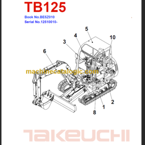 TAKEUCHI TB125 Compact Excavator Parts Manual