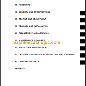 KOMATSU FG20(H) 25(H) 30-17 SHOP MANUAL