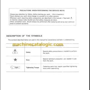 KOMATSU FB15H 18H-3 SHOP MANUAL