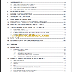 KOMATSU FG40ZTU-10 FG40TU OPERATION MANUAL