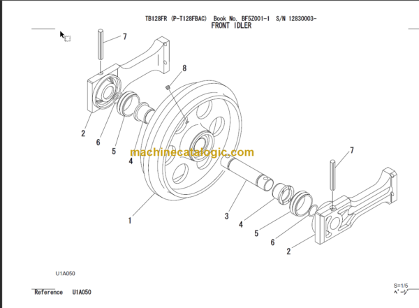 TAKEUCHI TB128FR Hydraulic Excavator Parts Manual