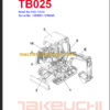 TAKEUCHI TB025 Compact Excavator Parts Manual