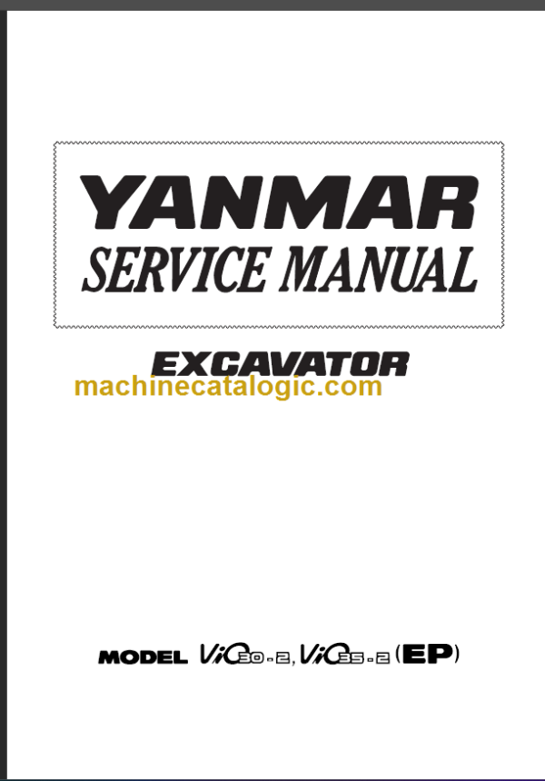 YANMAR VIO30-VIO35 SERVICE MANUAL