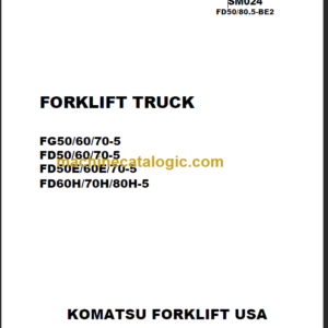 KOMATSU FD60H 70H 80H-5 SHOP MANUAL