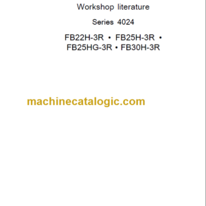 KOMATSU FB22H-3R 25HG-3R SWORKSHOP LITERATURE