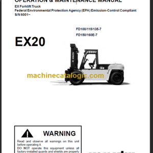 KOMATSU FD100 115 135 150 160E-7 OPERATION MANUAL